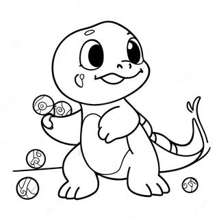 Playful Charmander With Candy Coloring Page 137544-69084
