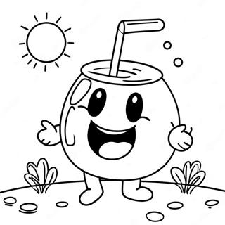 Kool Aid Man In Summer Sun Coloring Page 137570-69101