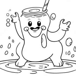 Kool Aid Man Splashing Coloring Page 137571-69108