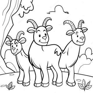 3 Billy Goats Gruff Coloring Page 137592-69109