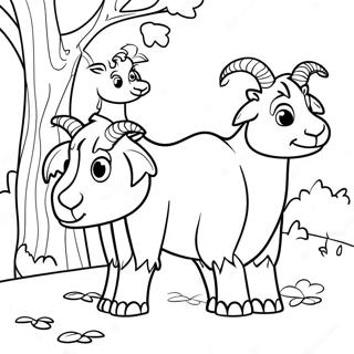 3 Billy Goats Gruff Coloring Page 137592-69110