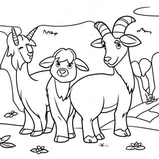 3 Billy Goats Gruff Coloring Page 137592-69111