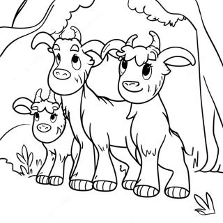 3 Billy Goats Gruff Coloring Page 137592-69112