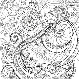 Colorful Paisley Swirls Coloring Page 137672-69178
