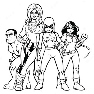 Ms Marvel Team Up Coloring Page 137800 69283