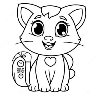 Talking Angela Coloring Pages