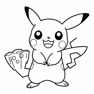 Charming Pikachu In Action Coloring Page 137875-69333