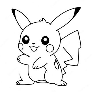 Charming Pikachu In Action Coloring Page 137875-69334