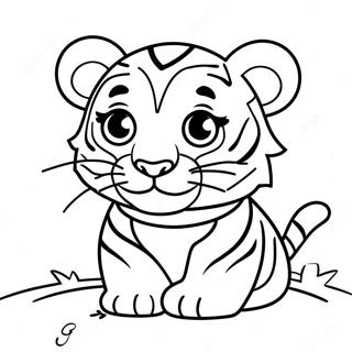 Baby Tiger Coloring Pages