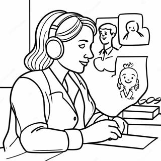 Empathetic Social Worker Listening Coloring Page 138032-69465