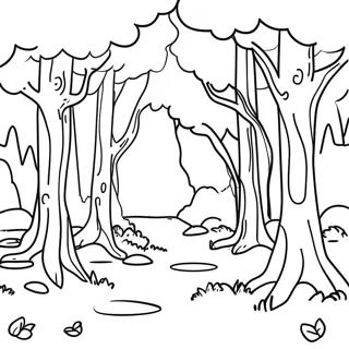 Forest Landscape Coloring Page 138105-69511