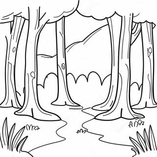 Forest Landscape Coloring Page 138105-69512