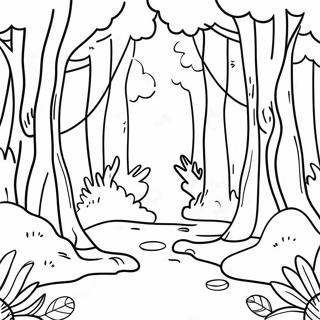 Enchanting Forest Scene Coloring Page 138106-69513