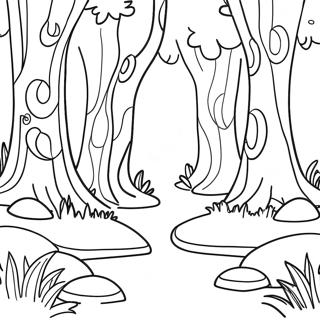 Enchanting Forest Scene Coloring Page 138106-69514