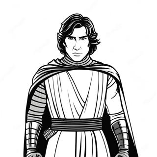 Kylo Ren With Lightsaber Coloring Page 138208-69593