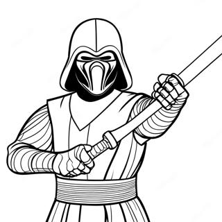 Kylo Ren With Lightsaber Coloring Page 138208-69594