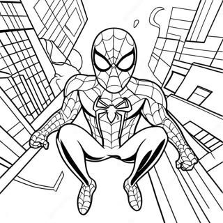 Black Suit Spider Man No Way Home Coloring Pages