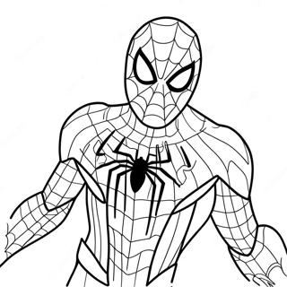 Black Suit Spider Man No Way Home Coloring Page 138336-69692