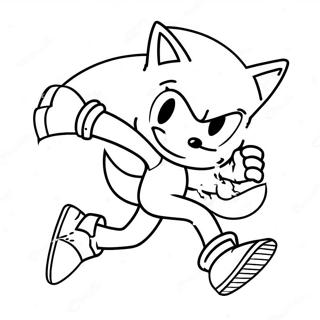 Speedy Sonic Running Coloring Page 138414 69756