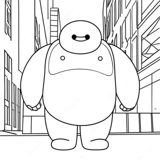 Baymax In Superhero Pose Coloring Page 138440 69778