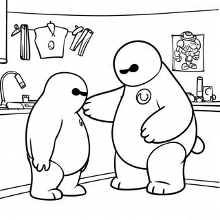 Baymax Helping A Friend Coloring Page 138441 69781