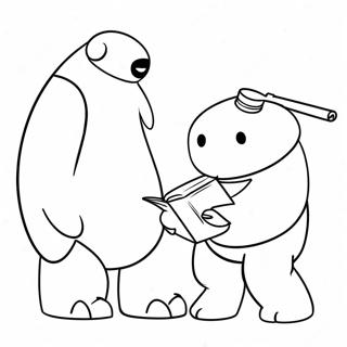 Baymax Helping A Friend Coloring Page 138441 69782