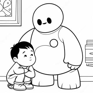 Baymax Helping A Friend Coloring Page 138441 69783