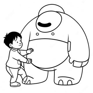 Baymax Helping A Friend Coloring Page 138441-69784
