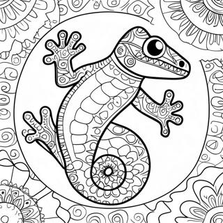 Gecko With Bright Patterns Coloring Page 138518 69846