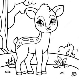 Baby Deer Coloring Pages