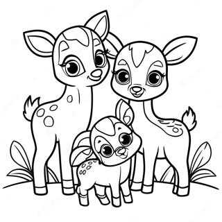 Baby Deer Family Coloring Page 138697 69983