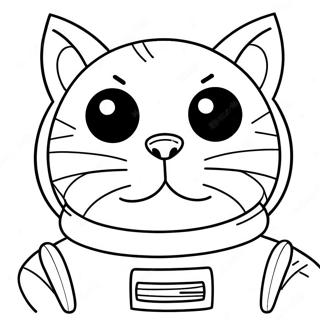 Adventurous Space Cat Coloring Page 138847-70093