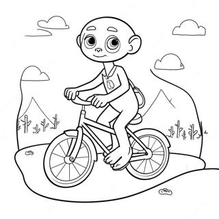 Et Riding A Bicycle Coloring Page 138876-70127