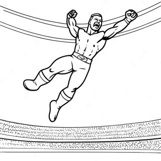 Wwe Wrestler Jumping On Opponent Coloring Page 138949-70176