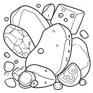 Rocks And Minerals Coloring Pages