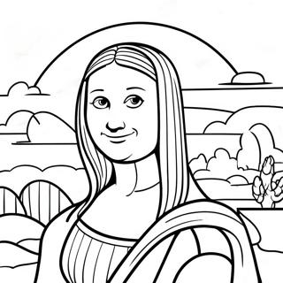 Mona Lisa Smiling Leonardo Da Vinci Coloring Page 139103-70293