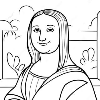 Mona Lisa Smiling Leonardo Da Vinci Coloring Page 139103-70294