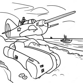 D Day Beach Assault Coloring Page 139158-70346