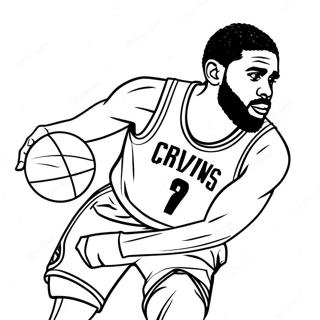 Kyrie Irving Dribbling Basketball Coloring Page 139232-70393