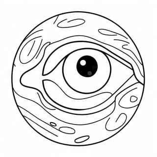 Cartoon Eyeball With Glasses Coloring Page 139283-70433