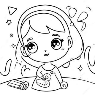 Cute Like Nastya Playing With Friends Coloring Page 139387-70513