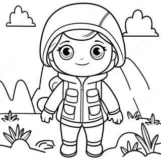 Adventurous Like Nastya Exploring Coloring Page 139389-70524