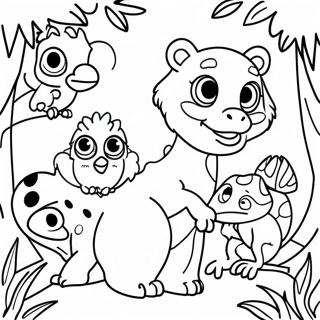 Vibrant Rainforest Animals Coloring Page 139437-70554