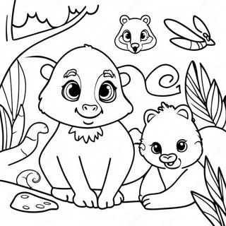 Vibrant Rainforest Animals Coloring Page 139437 70556
