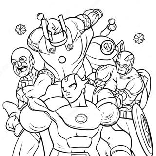 Avengers Christmas Coloring Pages