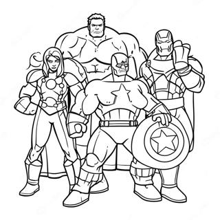 Avengers Christmas Coloring Page 139461-70570