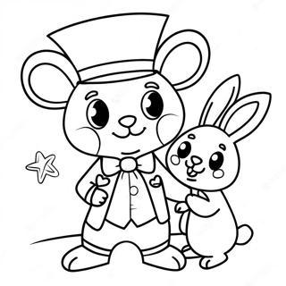 Funny Magician With Rabbit Coloring Page 139512-70614