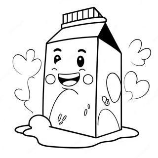 Happy Milk Carton Character Coloring Page 139539-70640