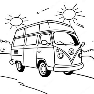 Colorful Van On A Road Coloring Page 139564-70653