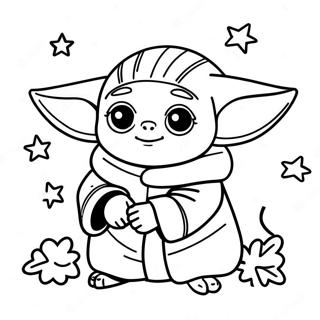 Baby Yoda Christmas Coloring Pages